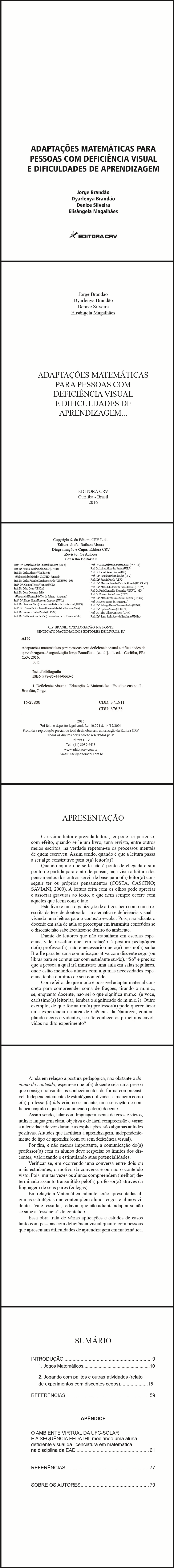 ADAPTAÇÕES MATEMÁTICAS PARA PESSOAS COM DEFICIÊNCIA VISUAL E DIFICULDADES DE APRENDIZAGEM...